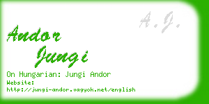 andor jungi business card